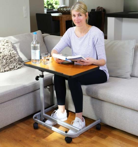 Pflegebett Beistell-Tisch braun